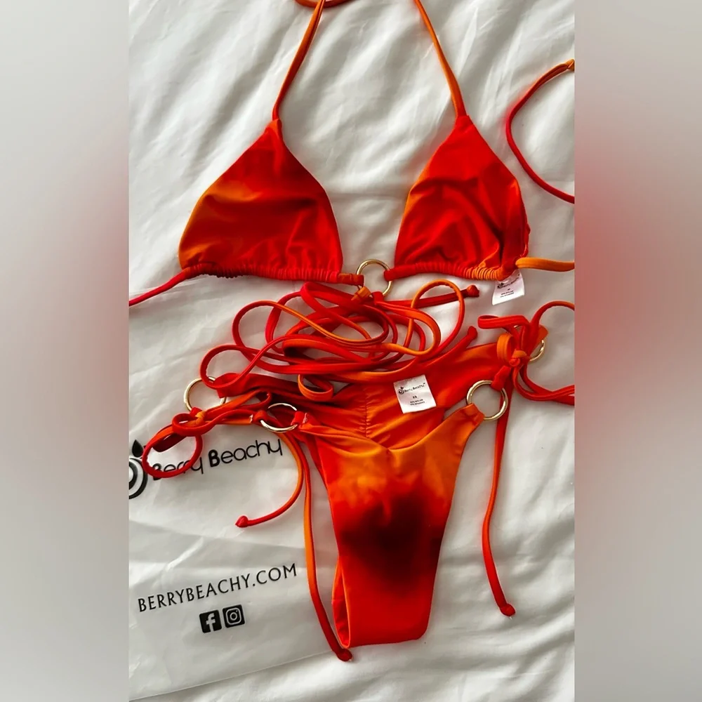 Berry Beachy Sunset Ring Bikini Set - Picture 9 of 9